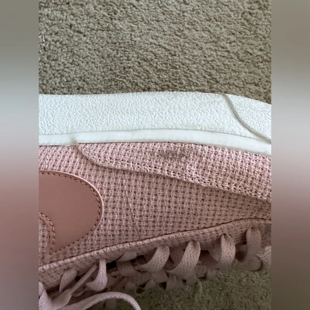 Nike Blazer Low Platform Women's Shoes Pink Oxford/Summit White/Pink Oxford/Rose - Picture 8 of 10